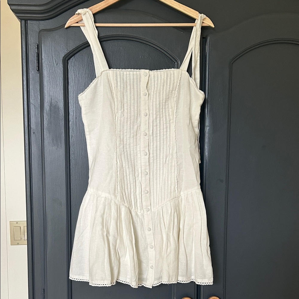 Zara Ivory Button Dress